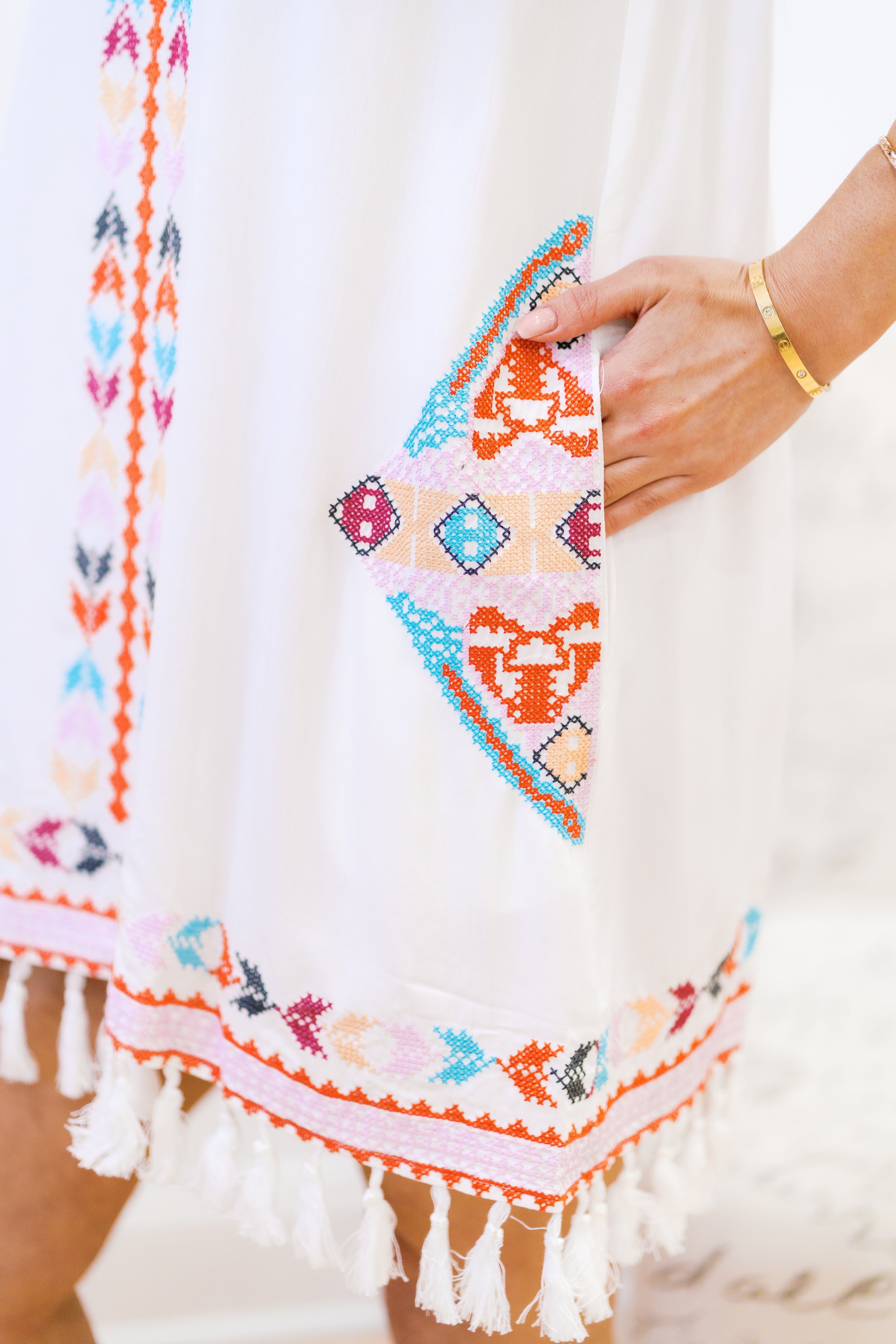 Embroidered Perfection - Dress